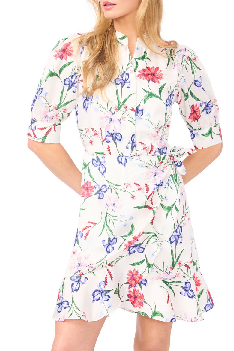 Floral Print Wrap Dress