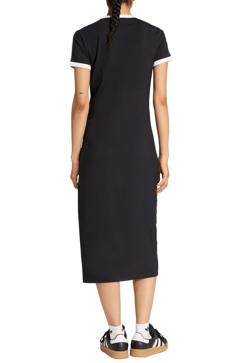 3-Stripes Stretch Cotton Midi Dress