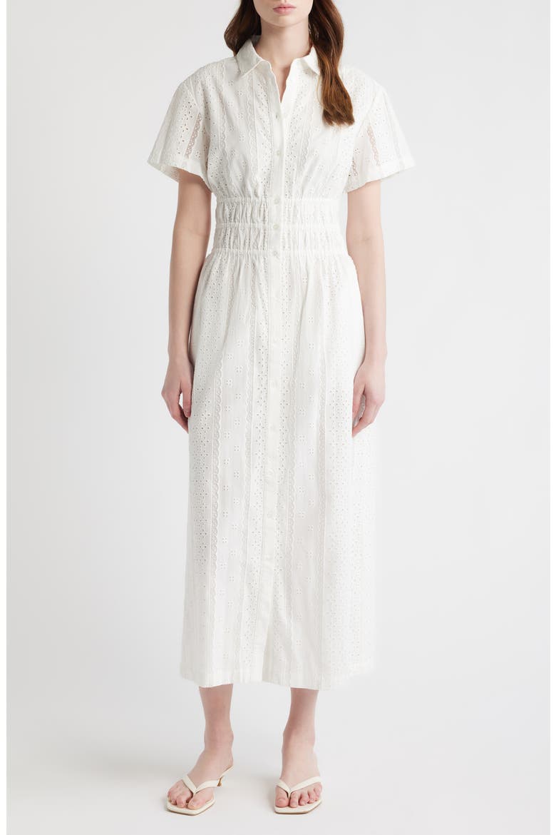 The Jamie Eyelet Nap Midi Shirtdress