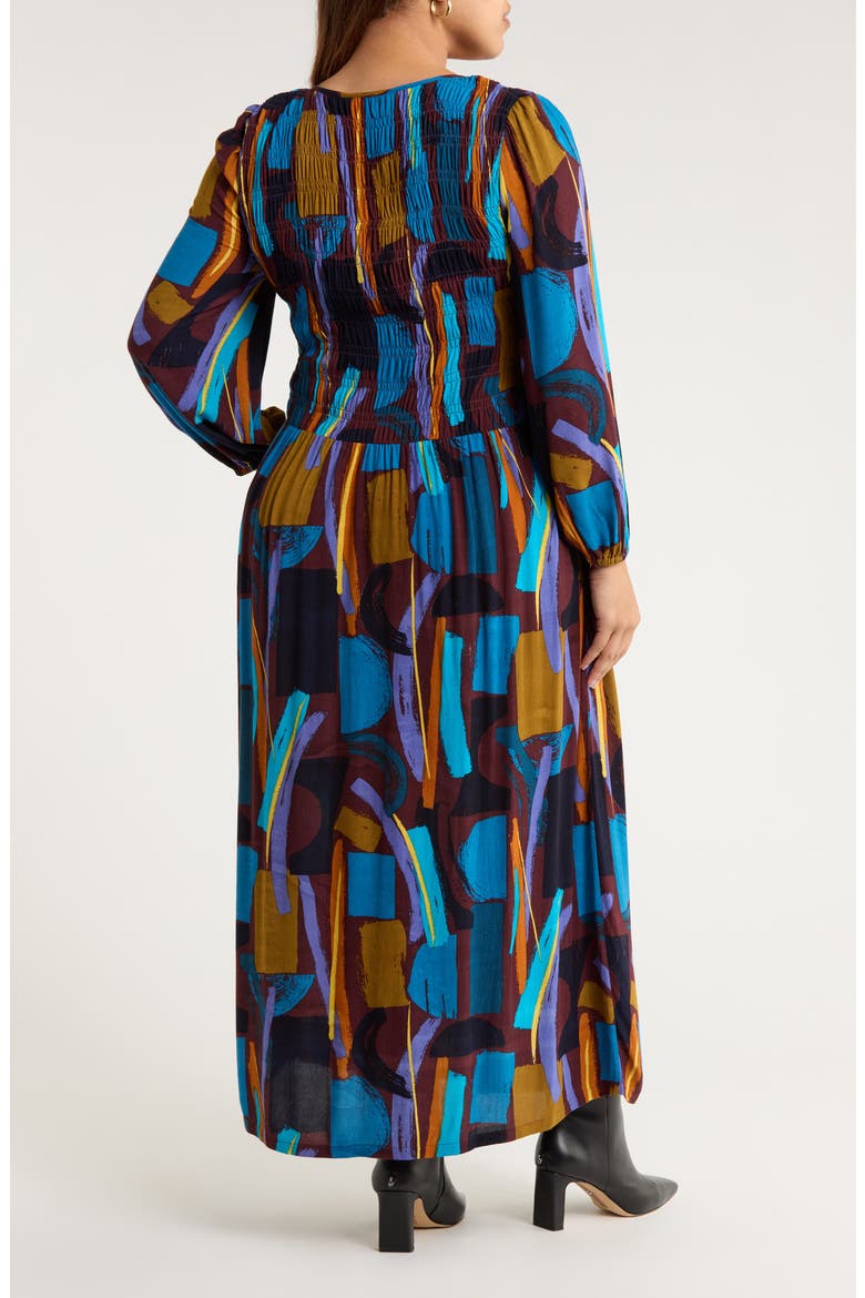 Meadowsweet Printed Smocked Midi Dress