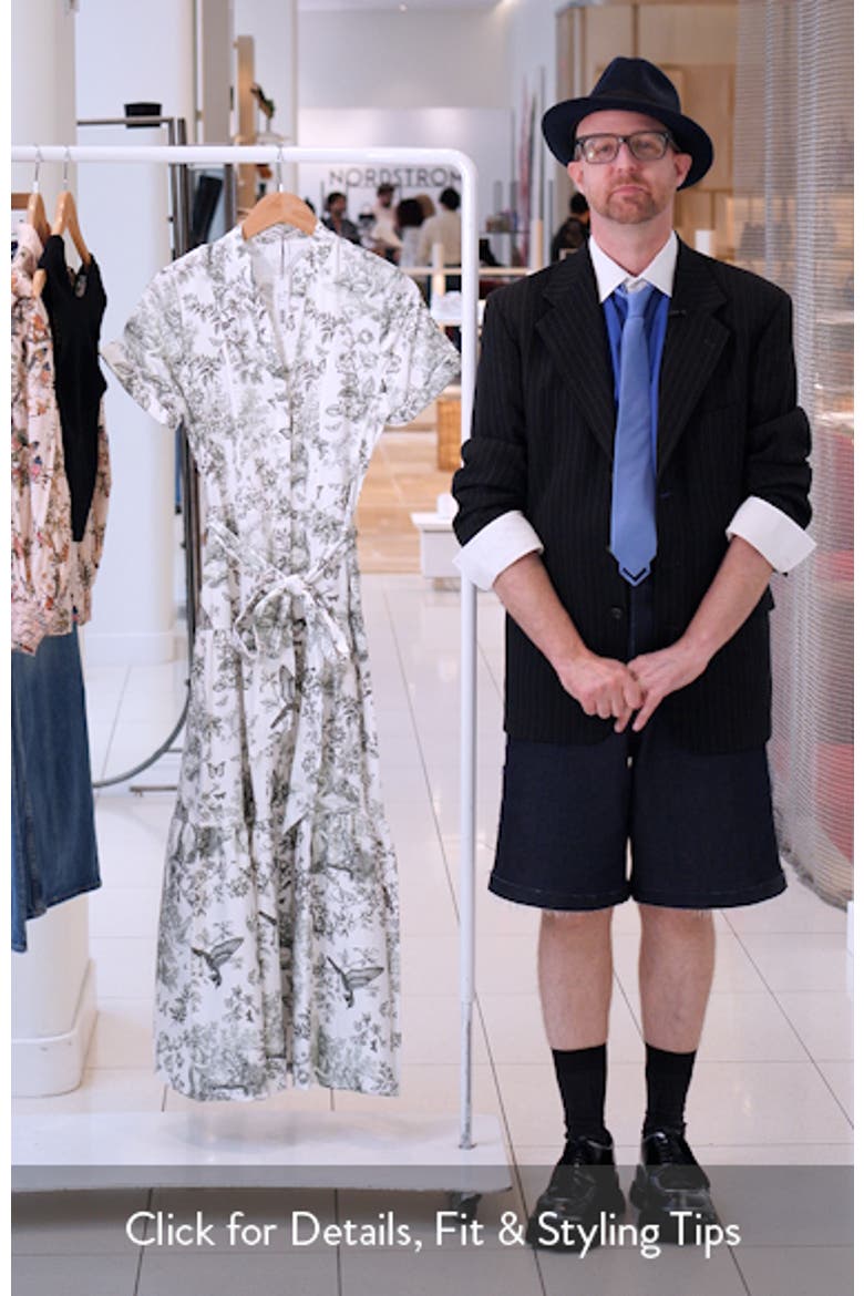Lucy Toile Print Belted Maxi Shirtdress