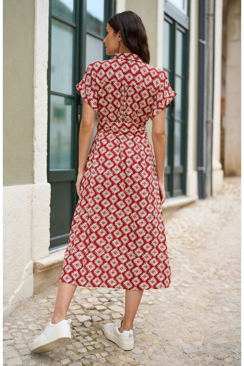 Belted Midi Shirt Dress