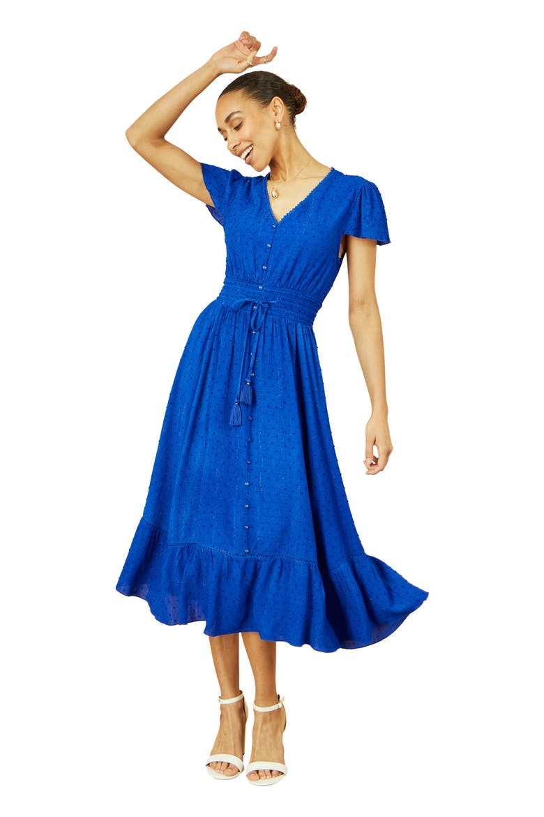 Button Detail Midi Dress