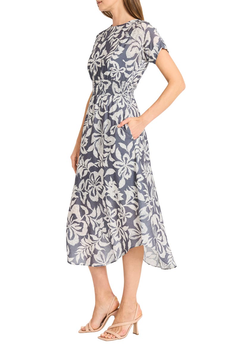Floral Smocked Waist Midi Sundress