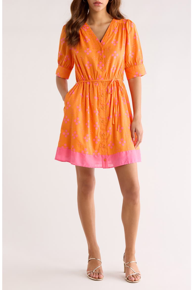 Donna Dot Elanie Button Midi Dress