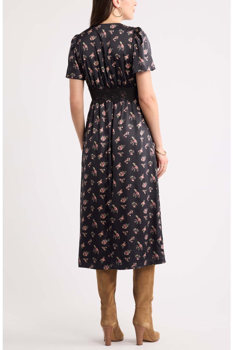 Puff Sleeve Midi Dress