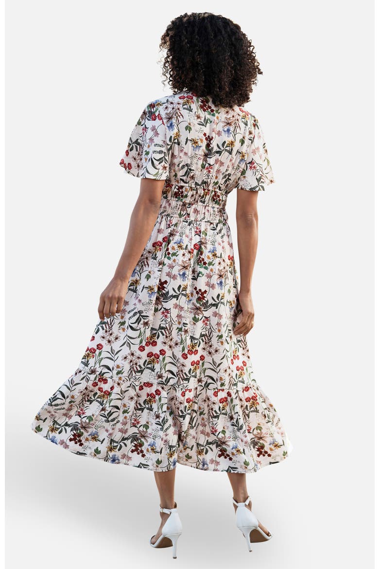 Botanical Print Midi Dress