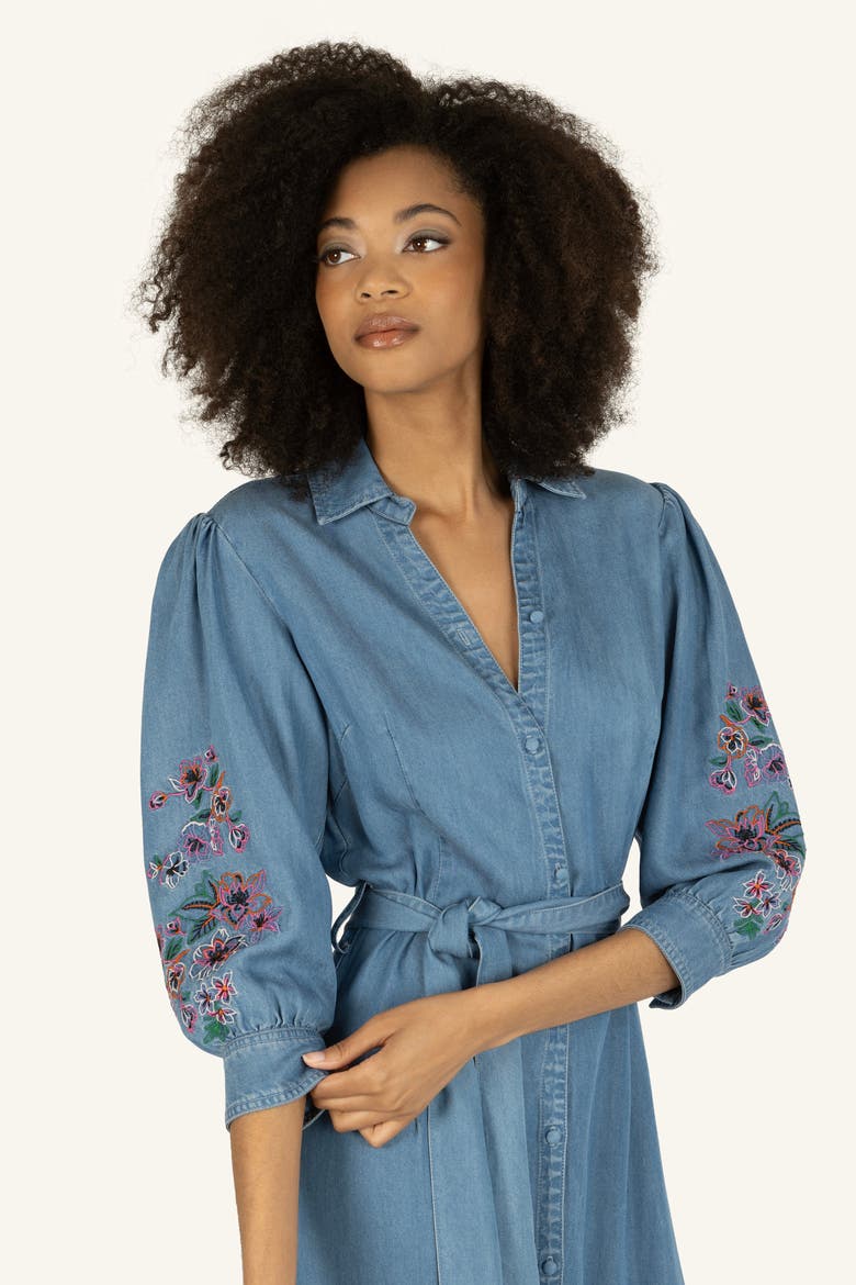 Lynn Dress with Flower Embroidery