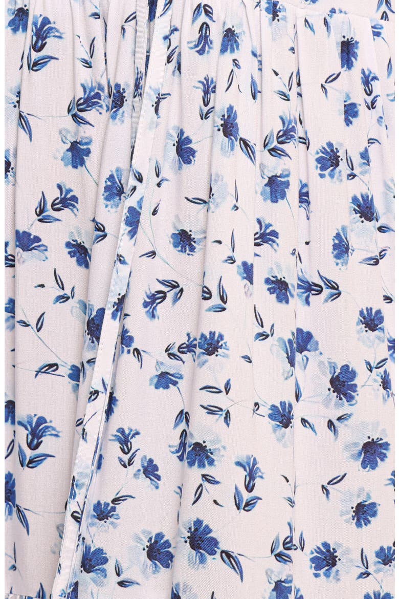 Roberts Floral Puff Sleeve Cotton Midi Dress