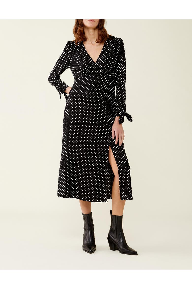 Laine Polka Dot Spot Midi Dress