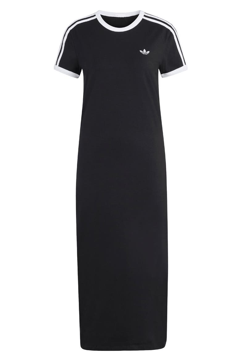 3-Stripes Stretch Cotton Midi Dress