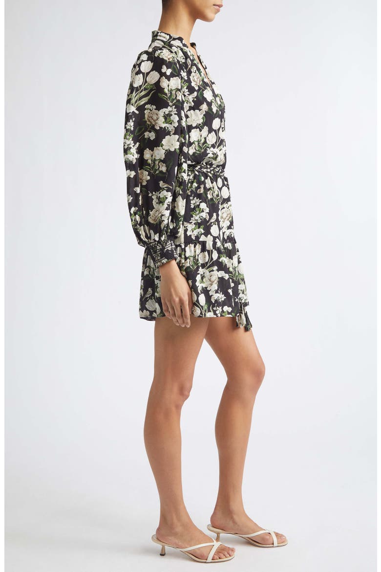 Antonette Floral Print Long Sleeve Minidress
