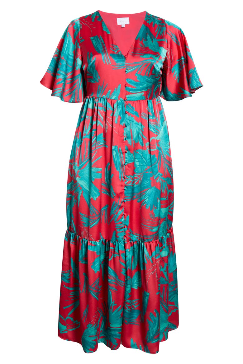 Palm Tropics Pismo Button Maxi Dress