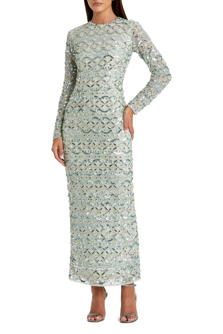 Long sleeve Embellished Dress