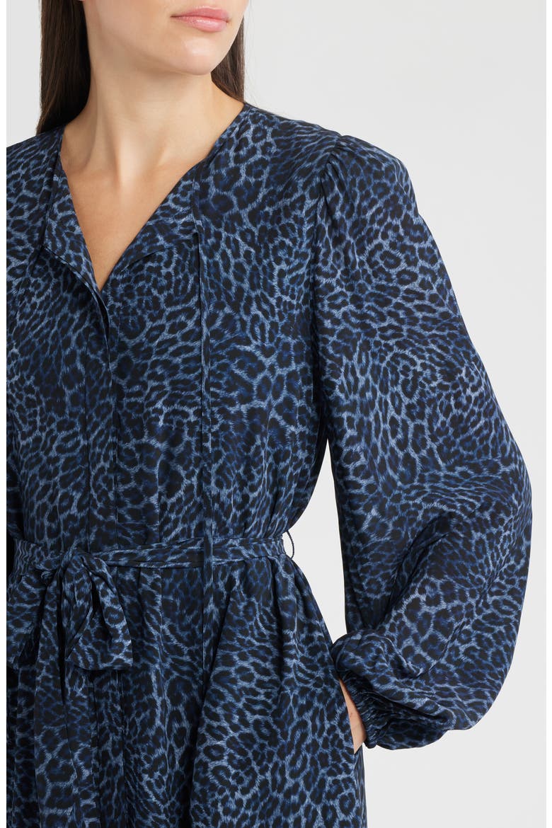 Cheryl Print Ruffle Hem Long Sleeve Dress