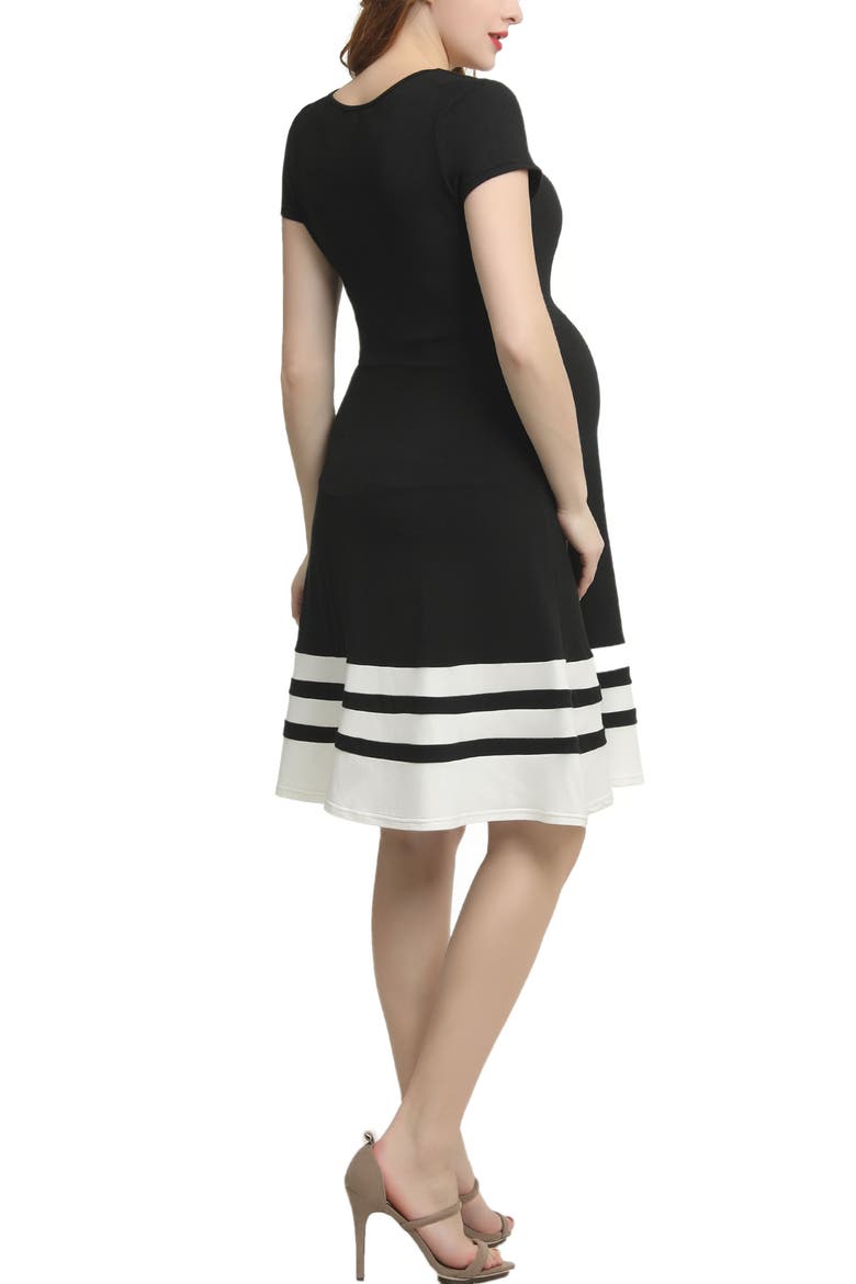 Theresa Colorblock Maternity Skater Dress