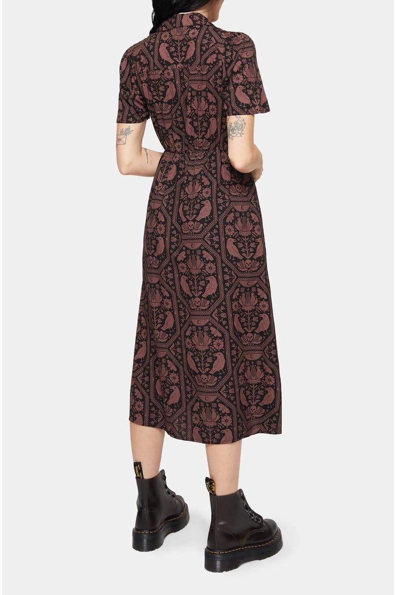 Annabel Raven Print Midi Shirt Dress