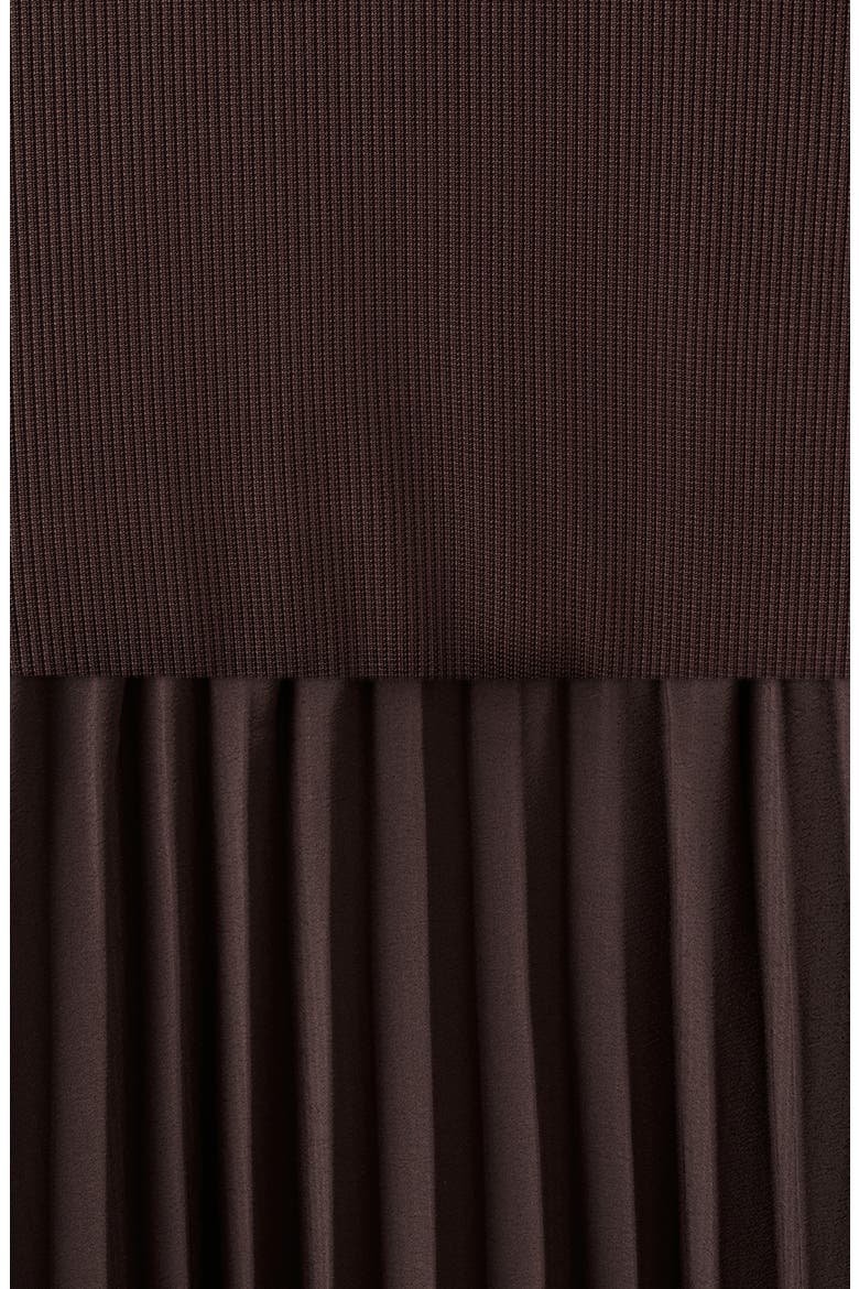 Long Sleeve Pleated Midi Dress
