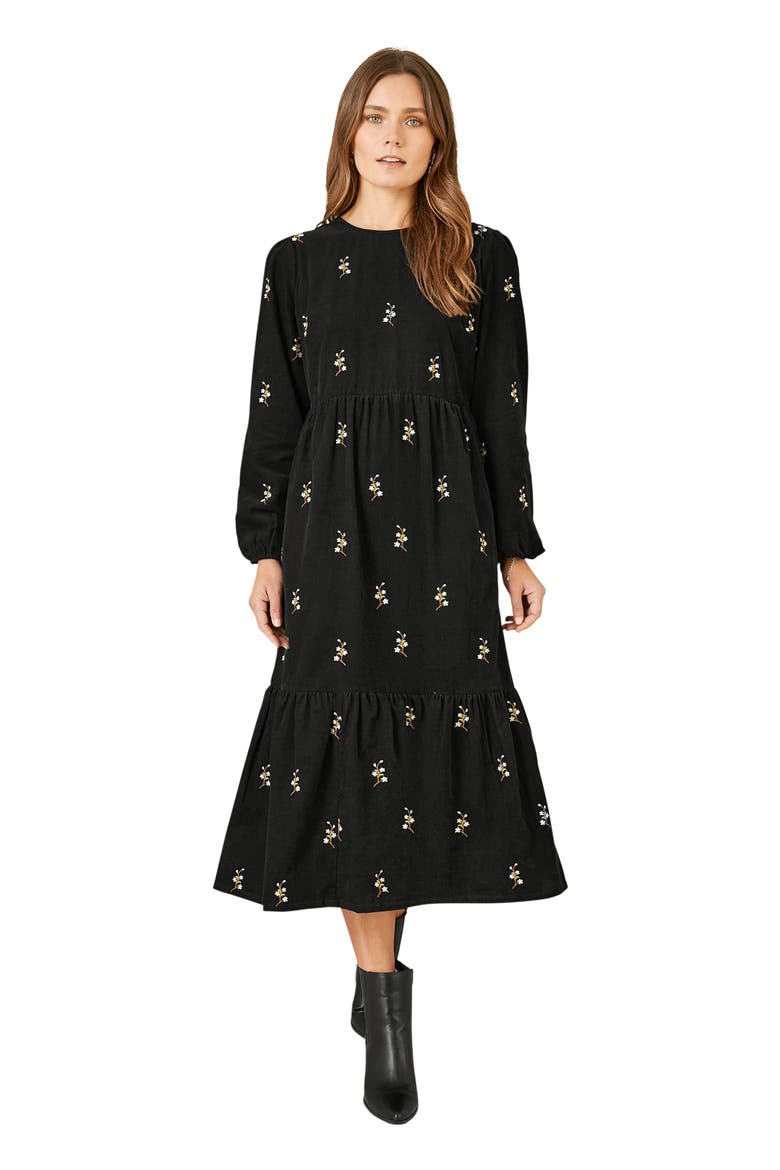 Long Sleeve Midi Floral Dress