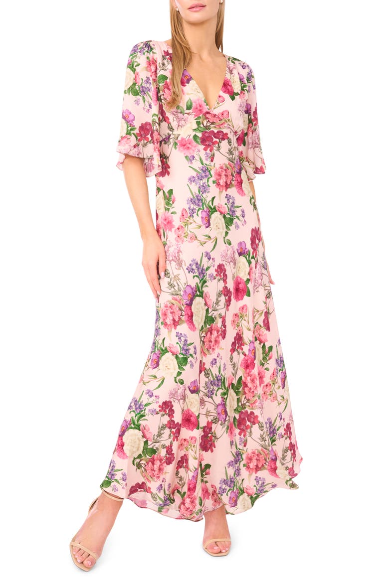 Briar Floral Flutter Sleeve Midi Dress