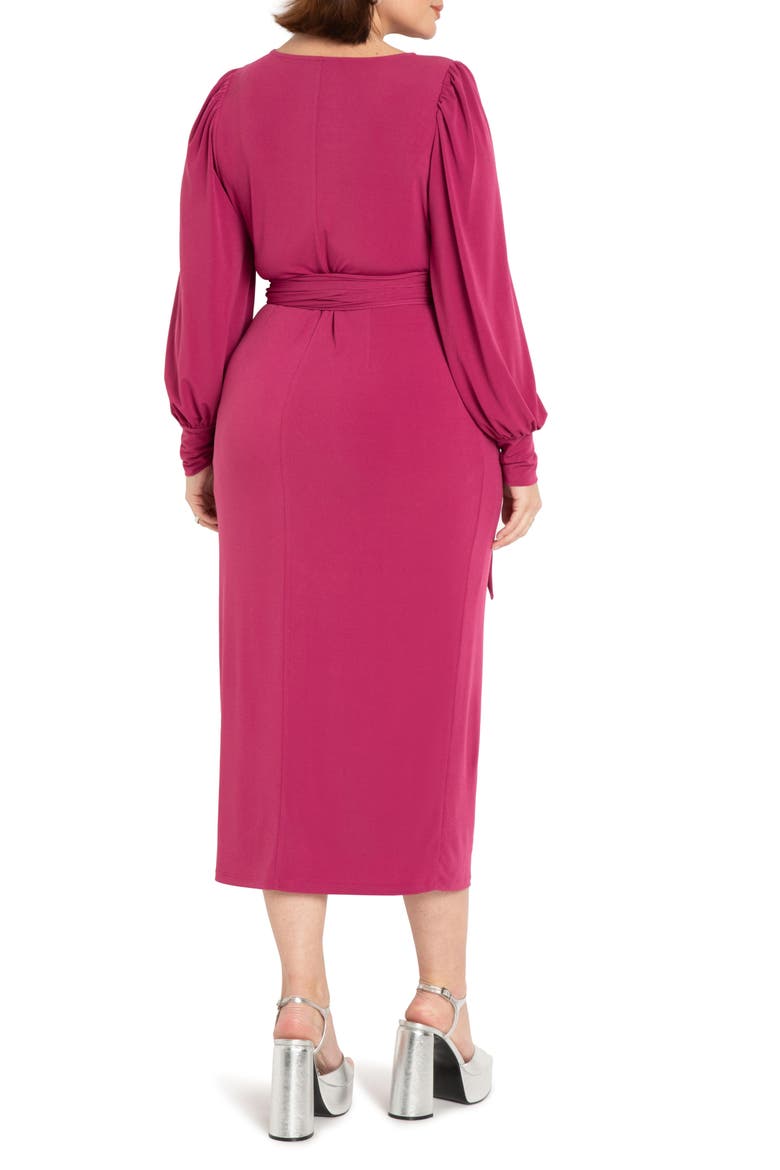 Cross Front Long Sleeve Dress