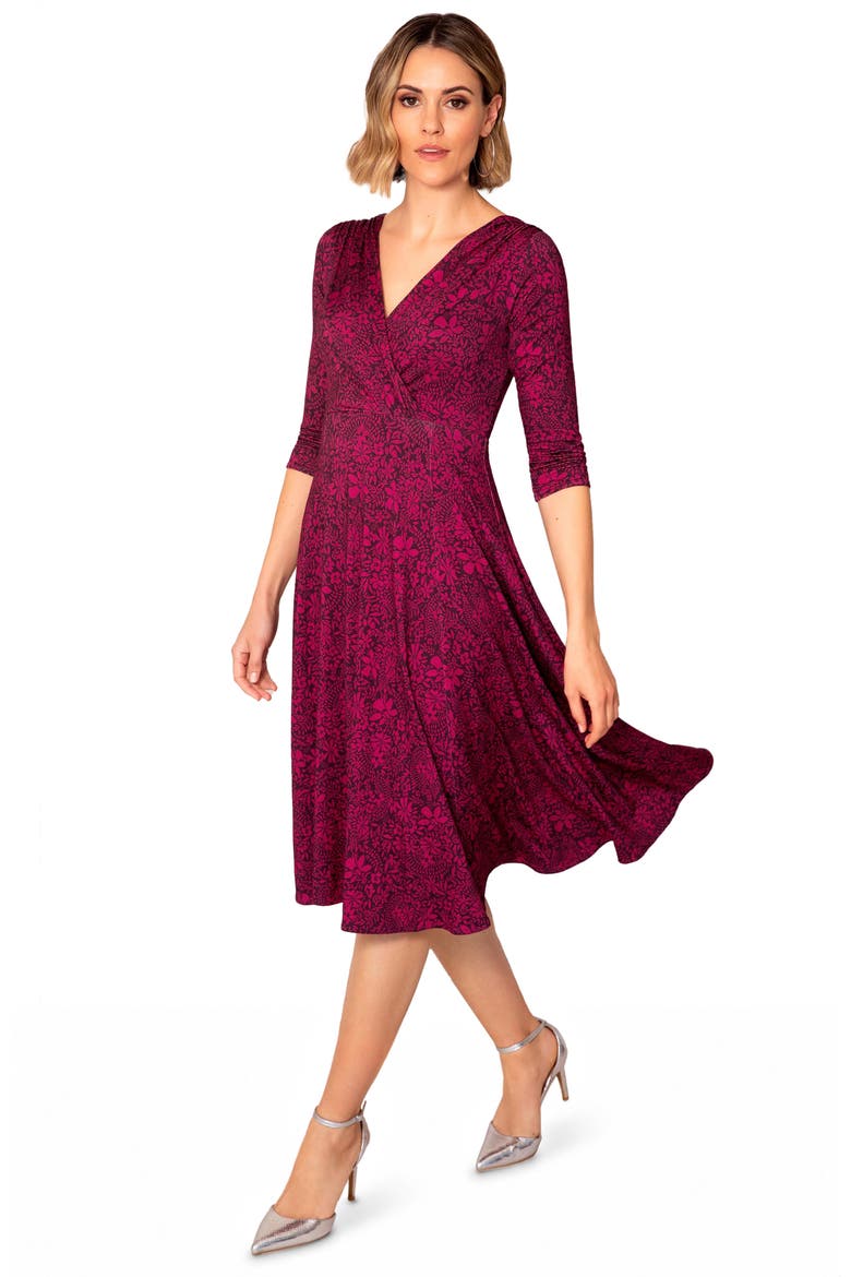 Sculpted Fit Flare Midi Dress