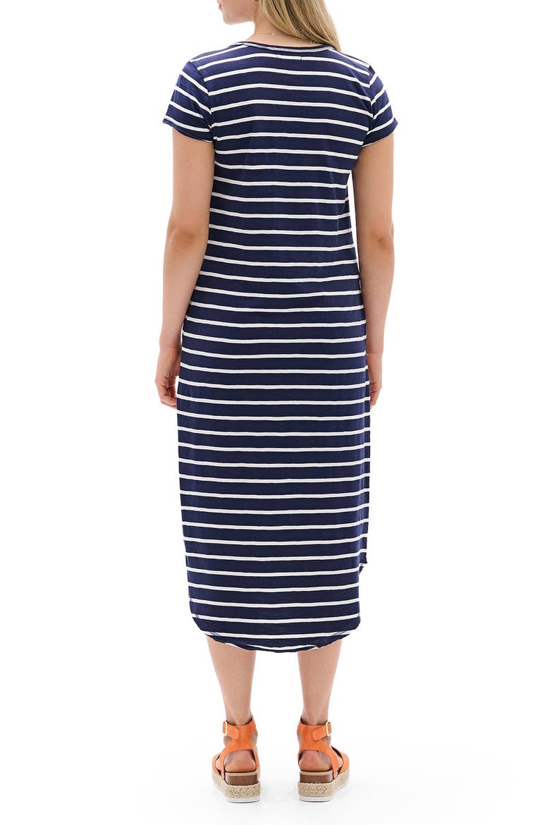 Stripe Jersey Midi Dress