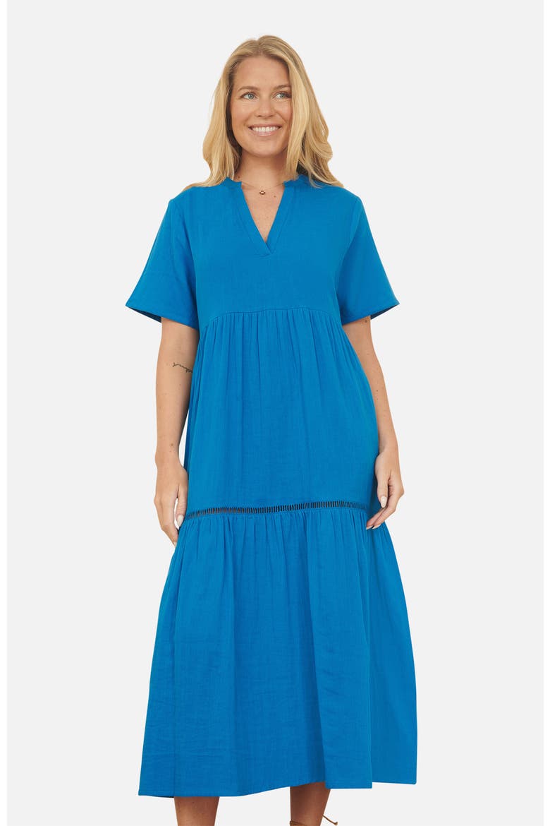Cotton Kaftan Midi Dress