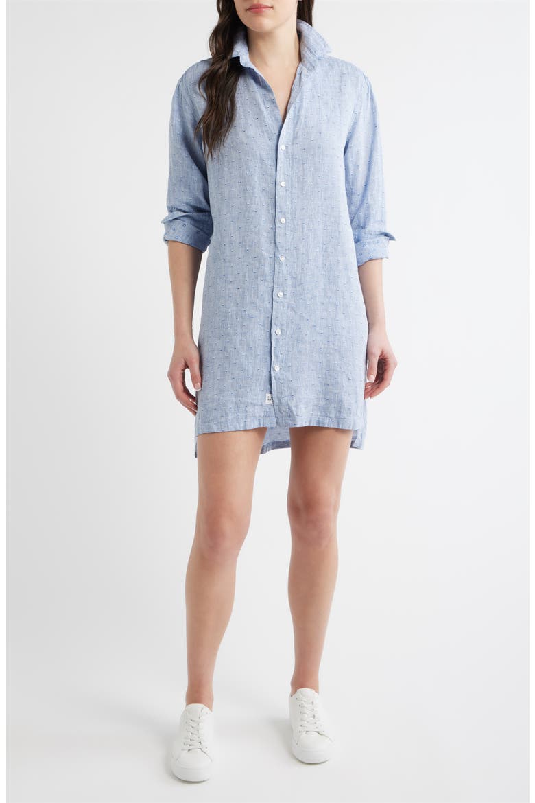 Hunter Stripe Step Hem Linen & Cotton Shirtdress