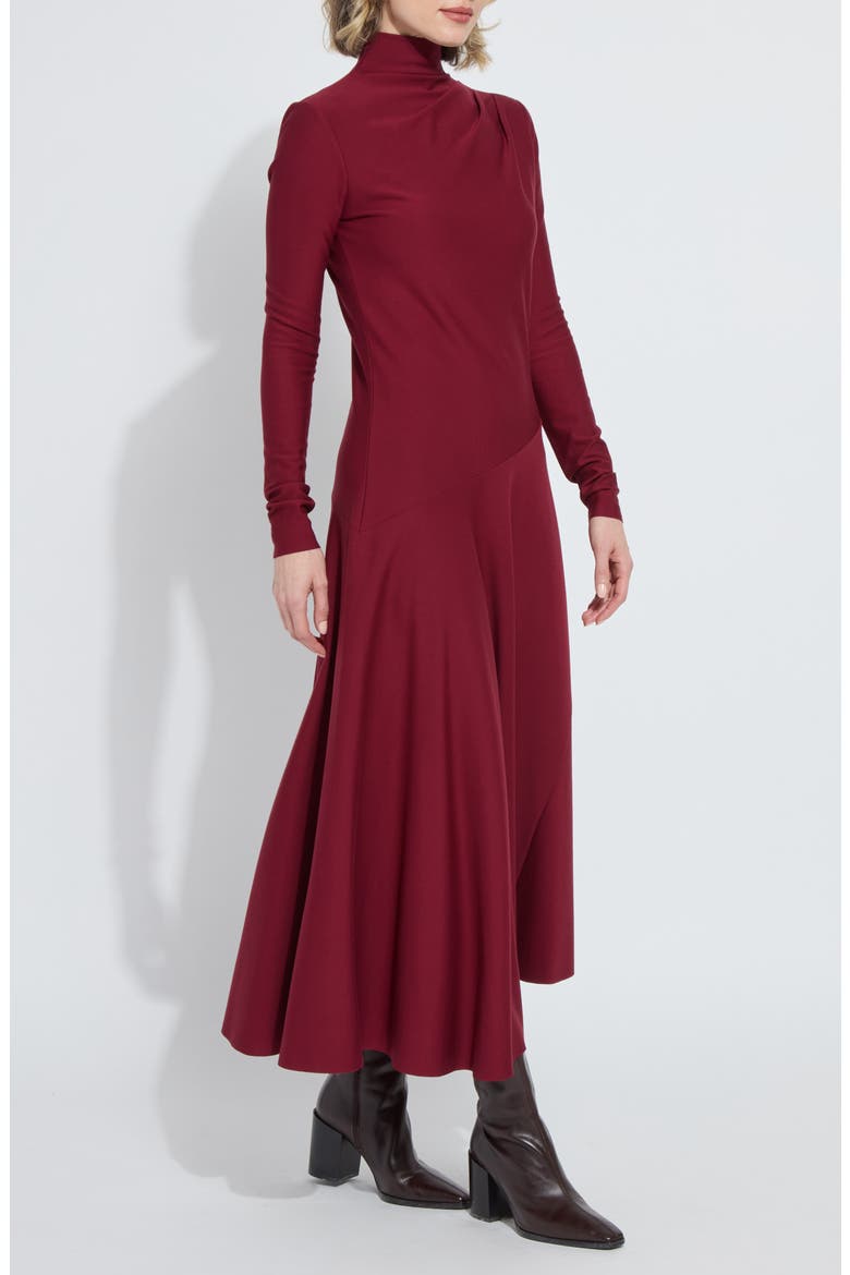 Yaritza Asymmetric Long Sleeve Maxi Dress