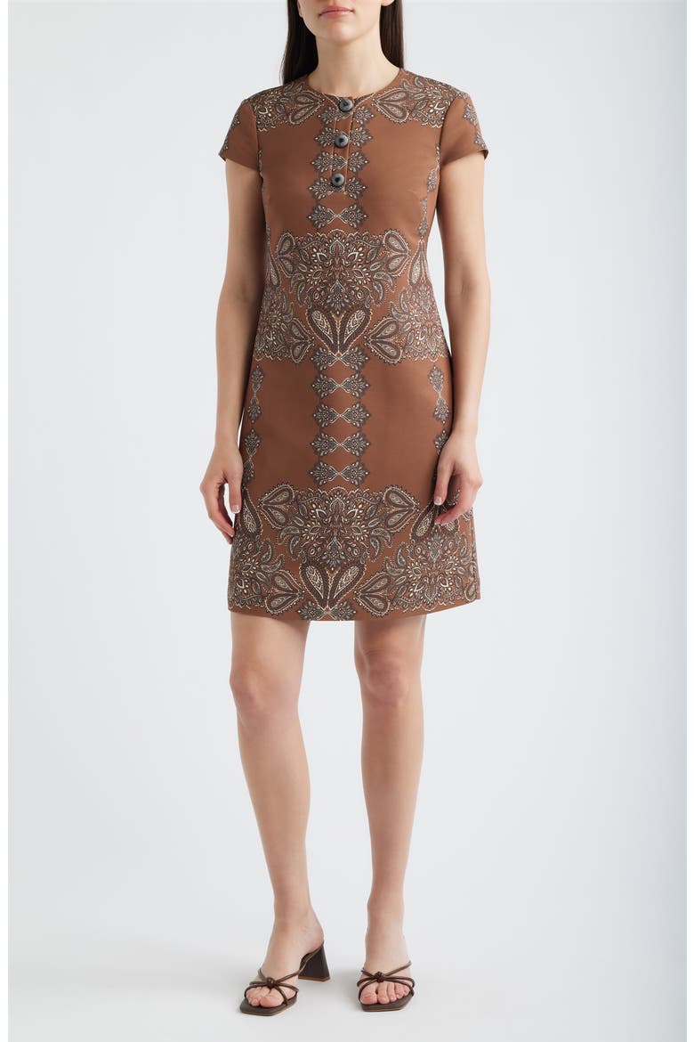 Paisley Print Shift Dress