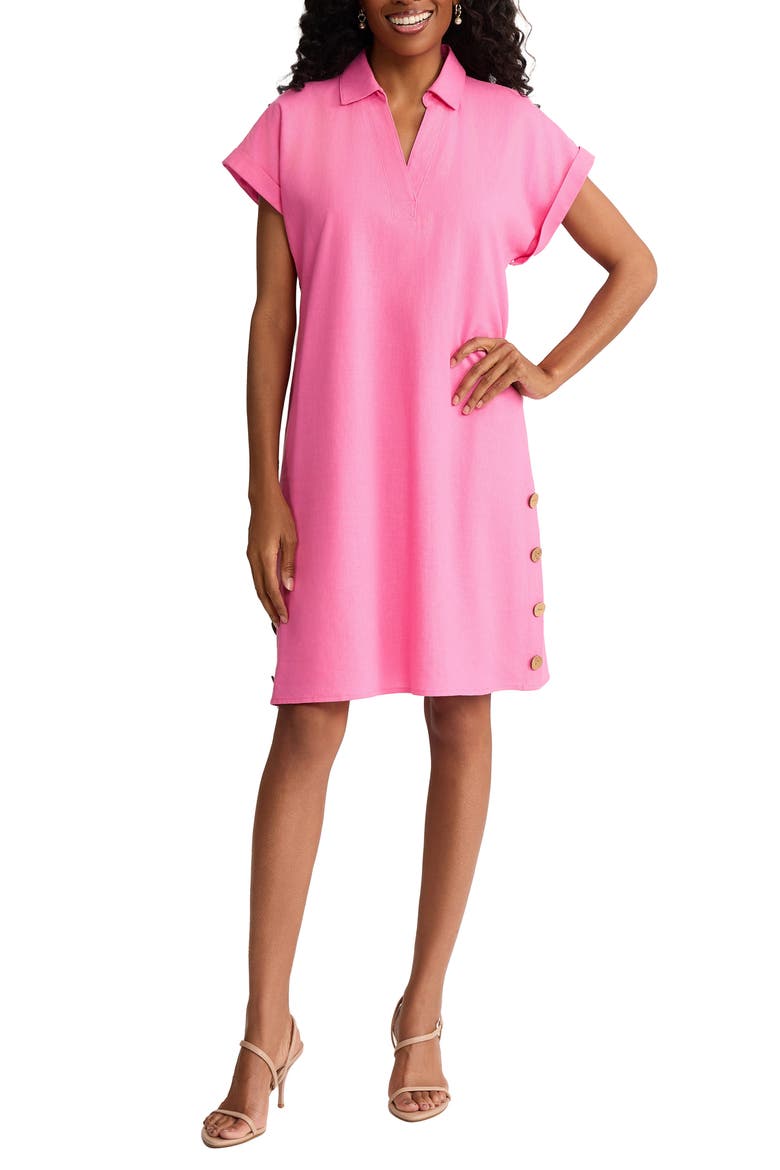 Linen Blend Shift Dress