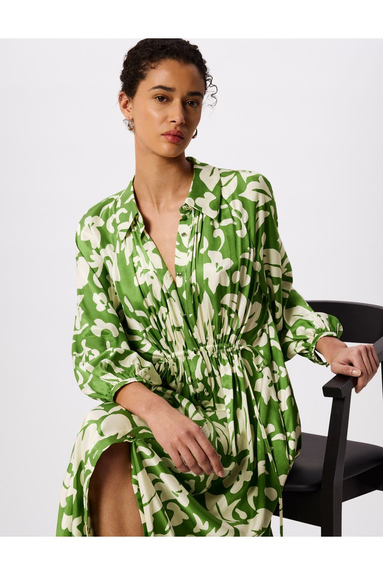 Floral Trapeze Shirt Dress