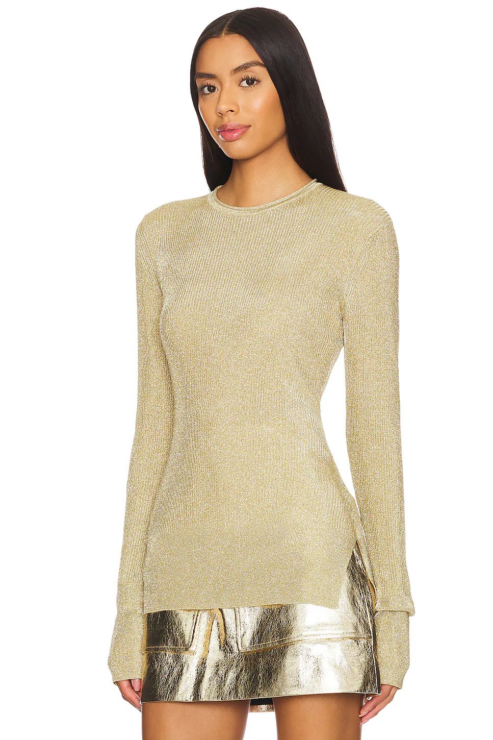 AKNVAS Lana Knit Top in Gold - Image 2