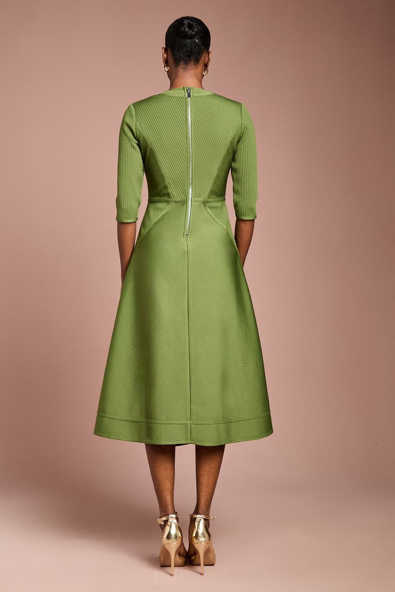 Bandage V-Neck Midi Dress