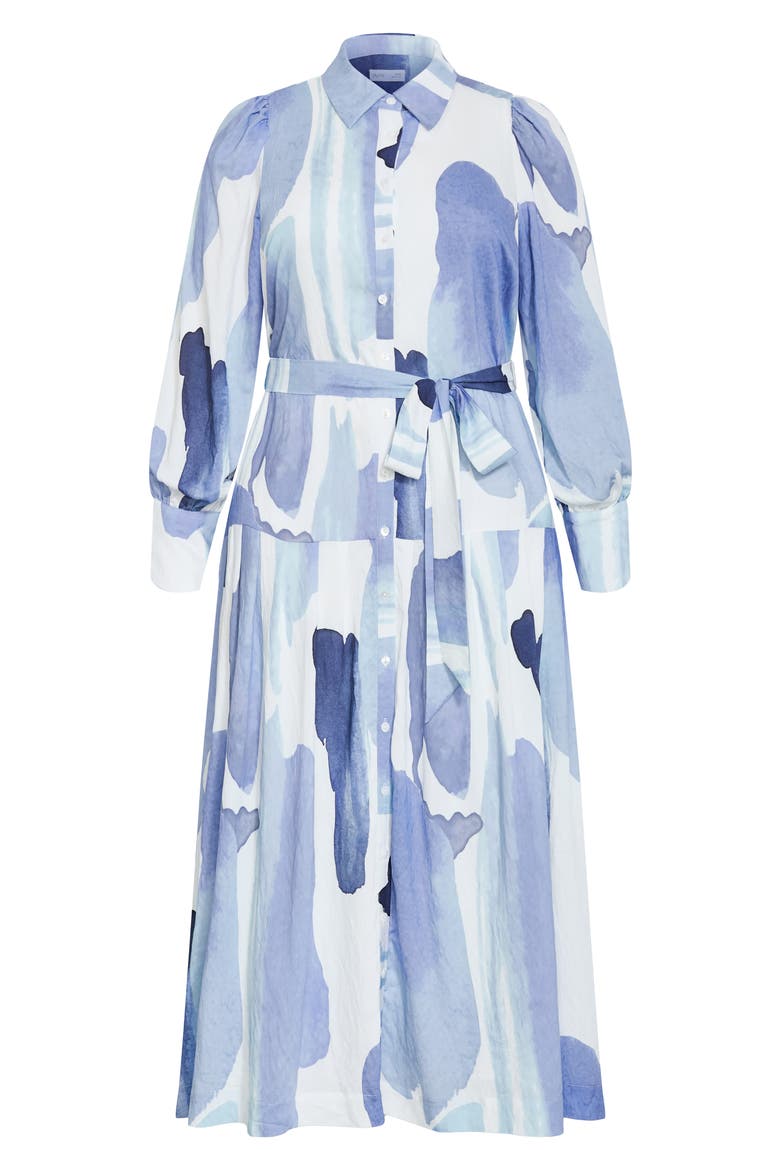 Ezra Print Midi Shirtdress