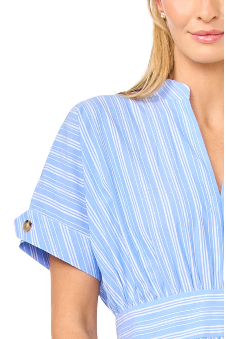 Stripe Cotton Midi Dress