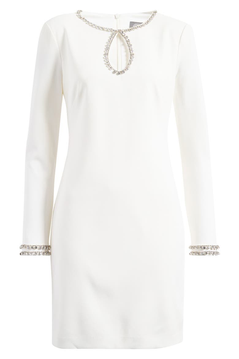 Embellished Long Sleeve Cocktail Dress