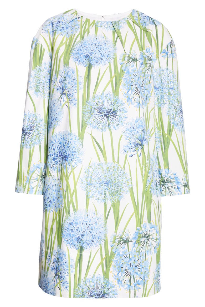 Allium Long Sleeve Stretch Cotton Poplin Minidress