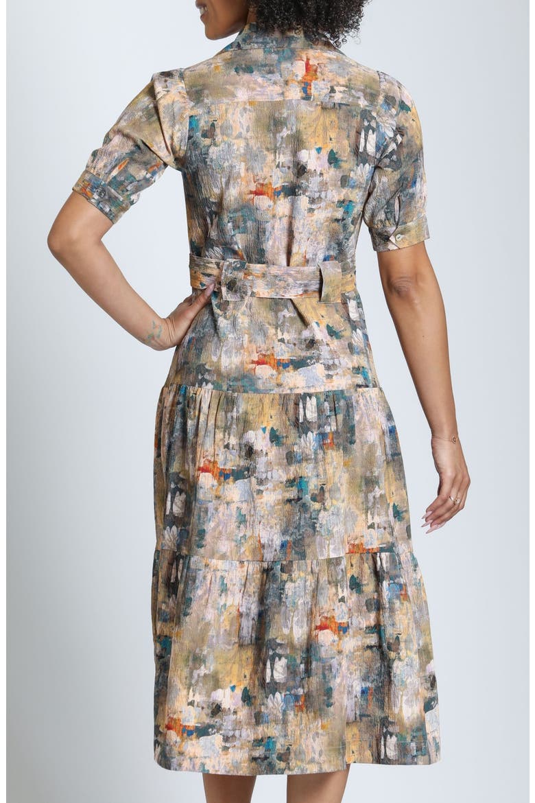 Tiered Midi Dress with Removable Sash