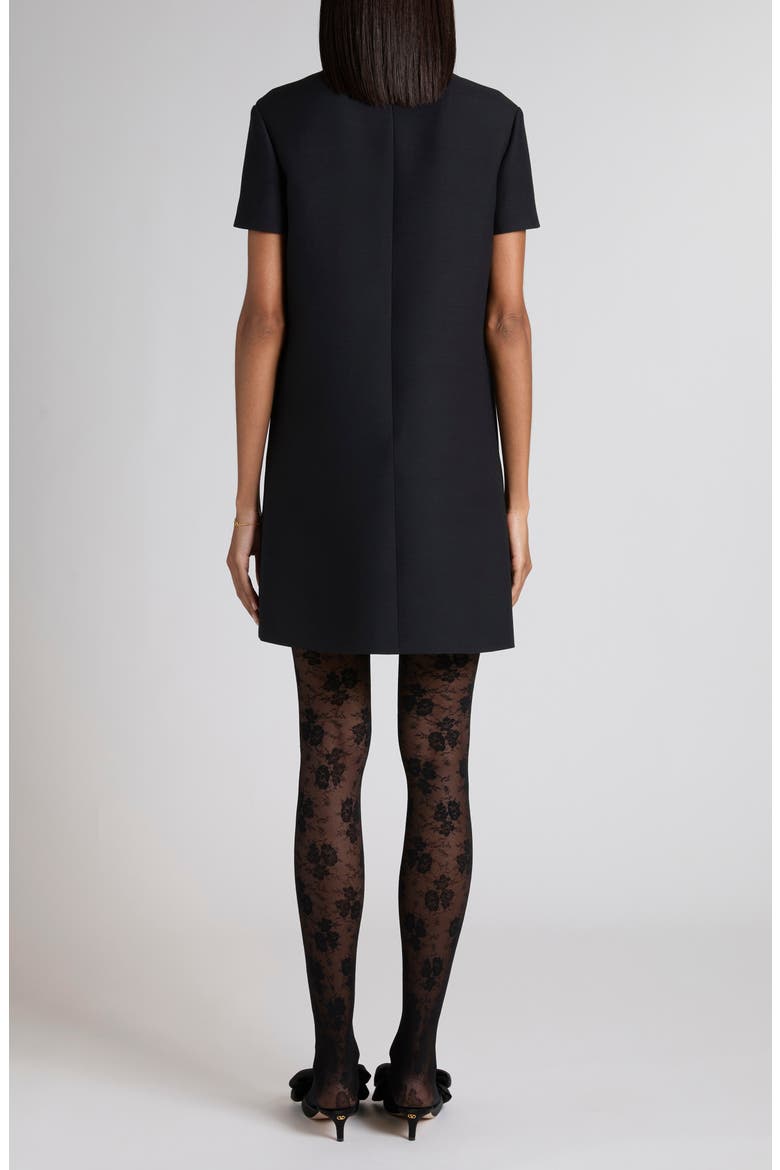 V-Detail Crepe Couture Minidress
