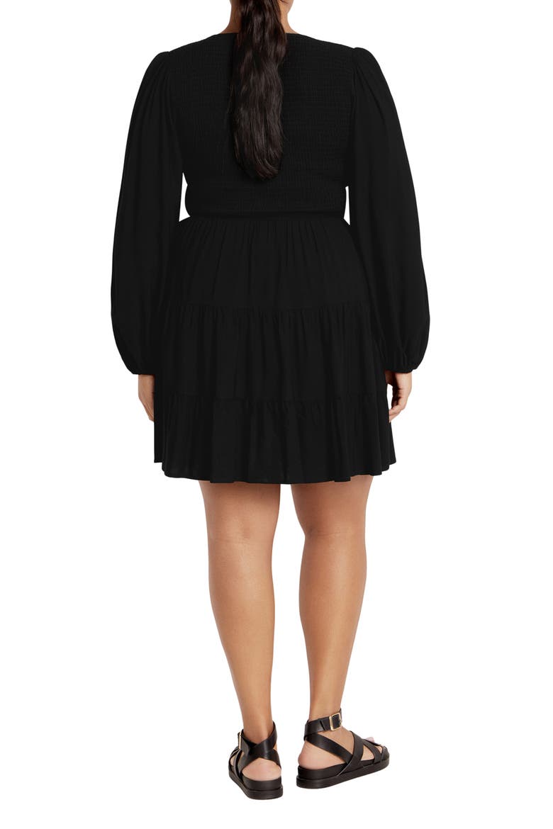 Iris Arielle Balloon Sleeve Minidress