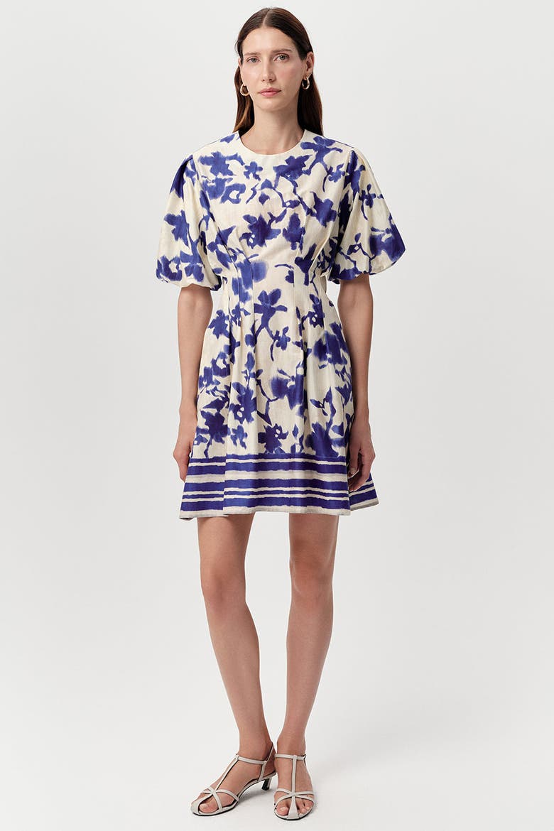 Jadira Puff Sleeve Mini Dress With Pockets