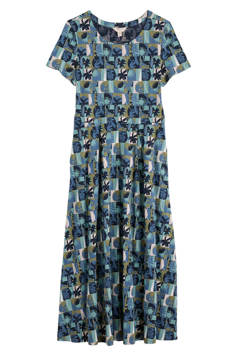 Veronica Floral Stretch Organic Cotton Midi Dress