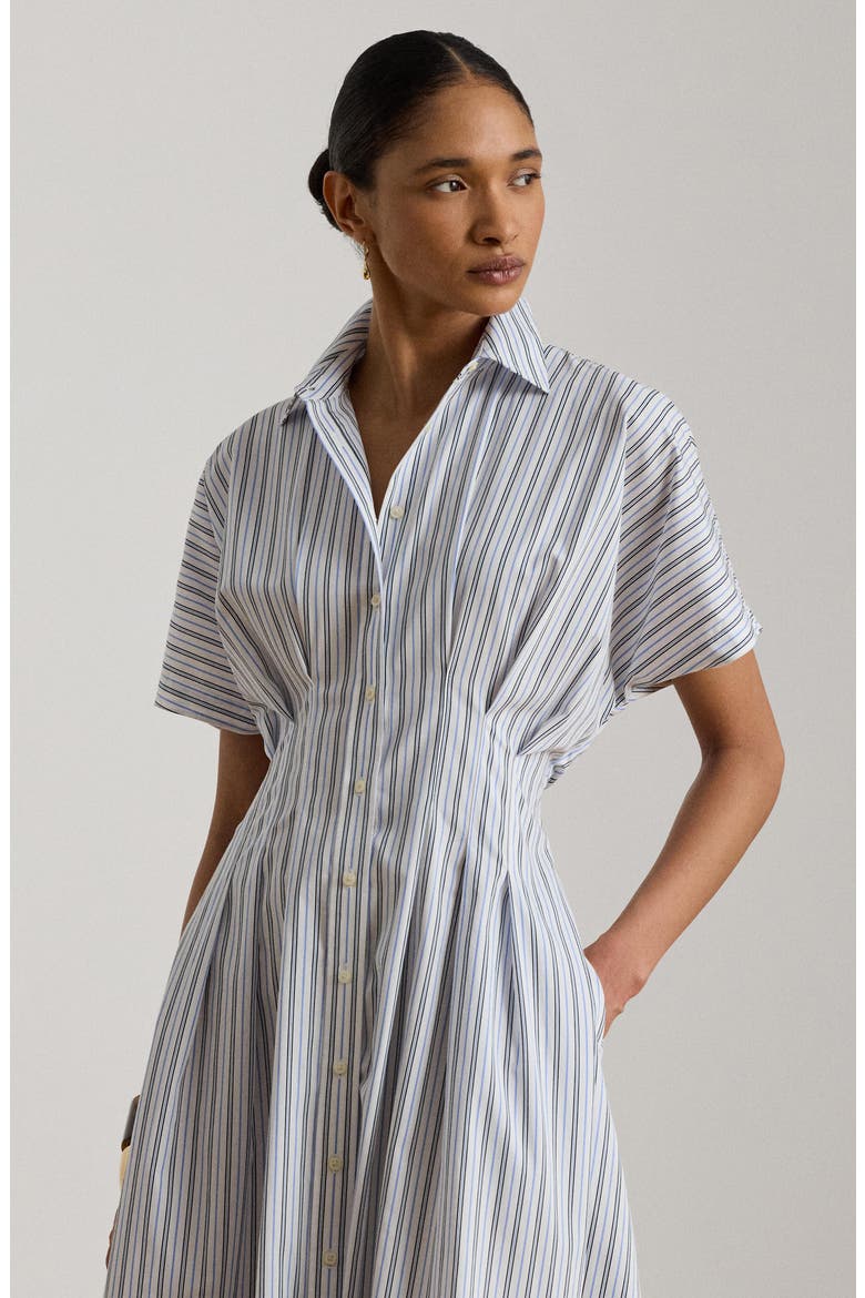 '70s Stripe Cotton Broadcloth Shirtdress