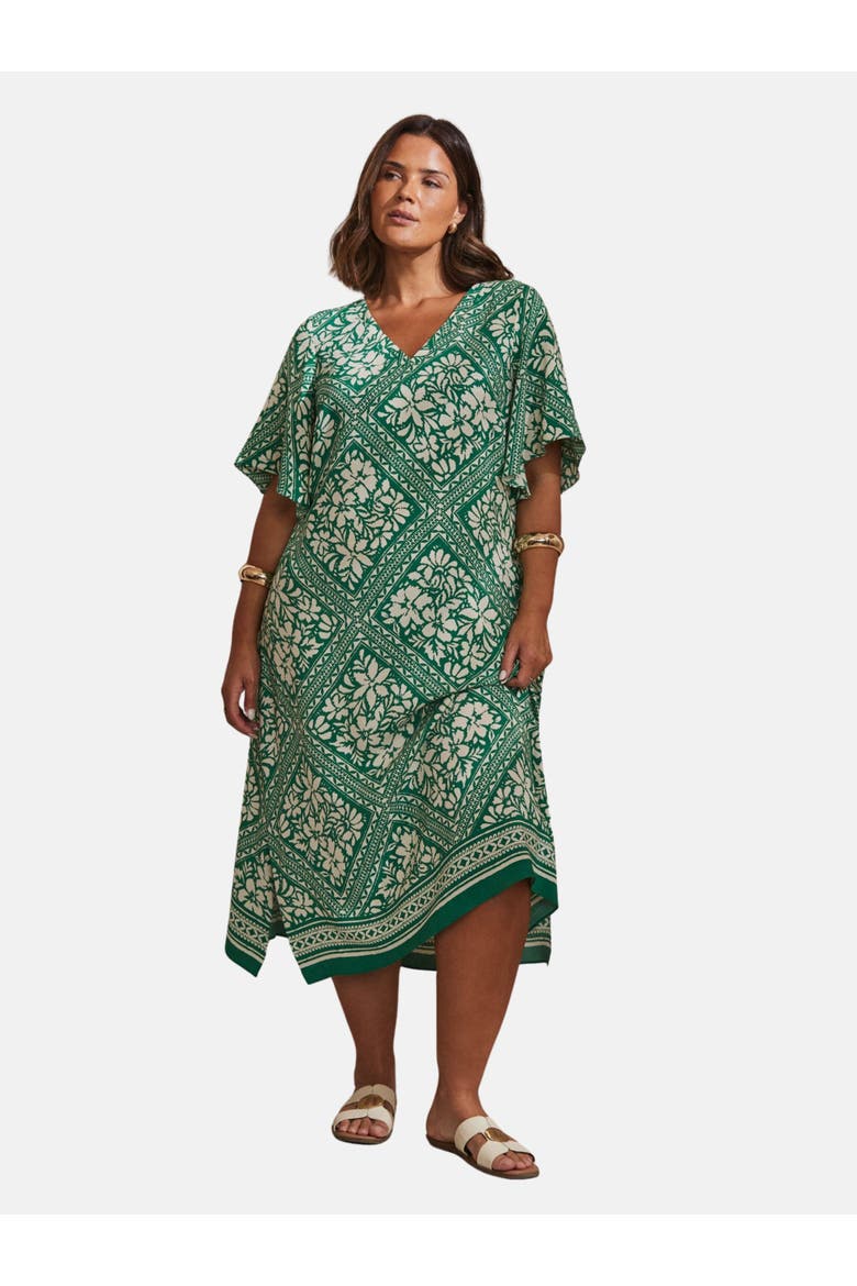 Bandana Print T-shirt Midi Dress