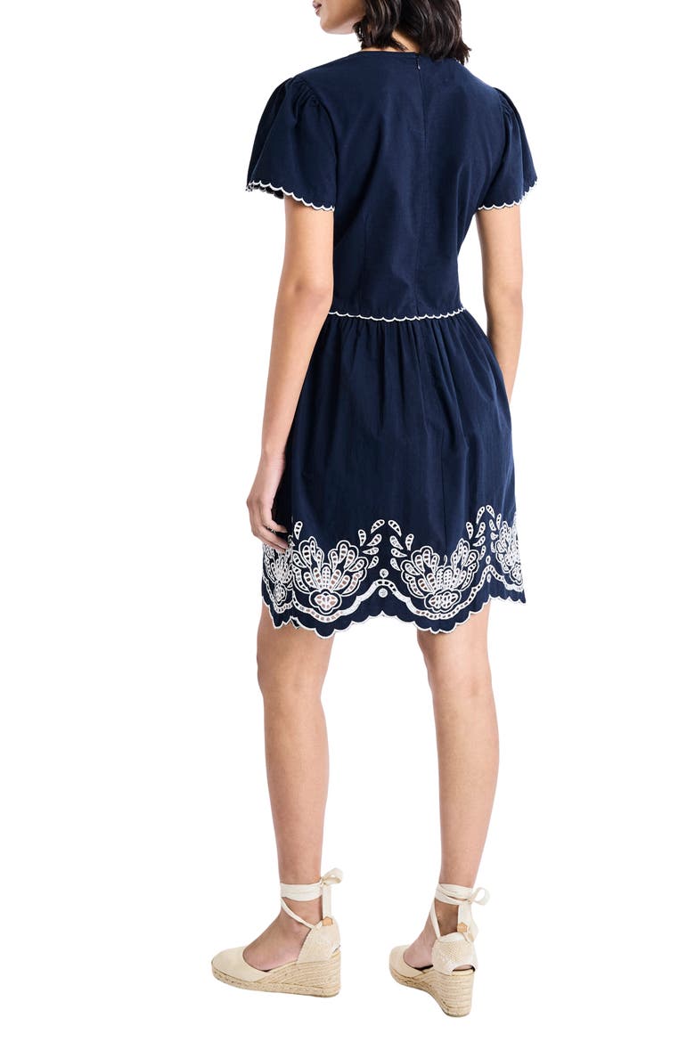 V-Neck Cotton Minidress