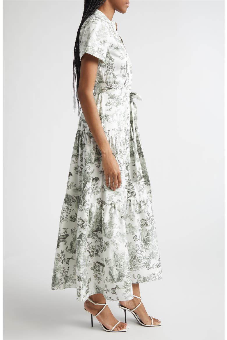 Lucy Toile Print Belted Maxi Shirtdress