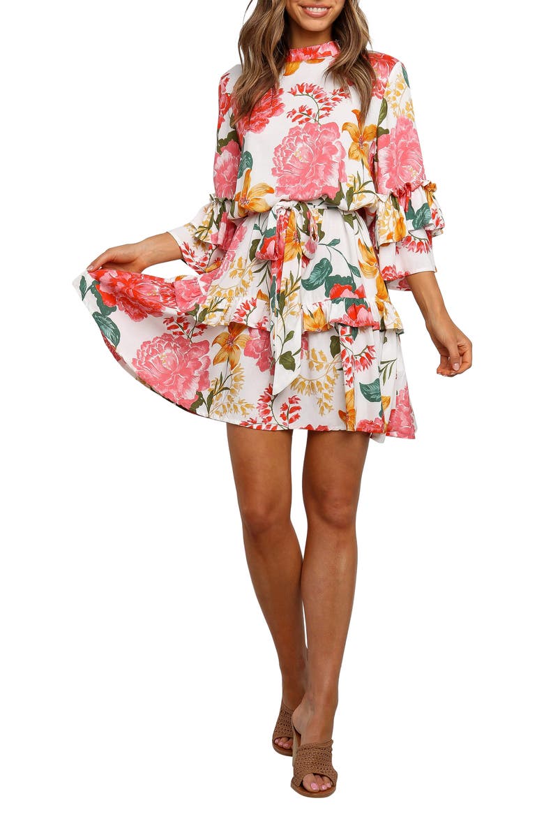 Peta Floral Print Tiered Dress