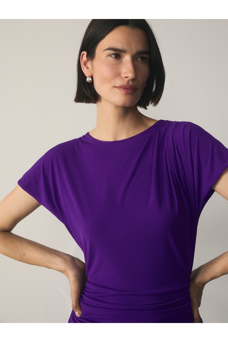 Rassina Gathered Jersey Midi Dress